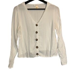 White Button-Down Blouse